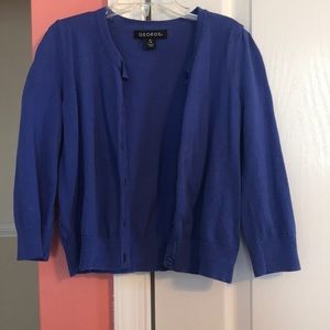Blue cardigan